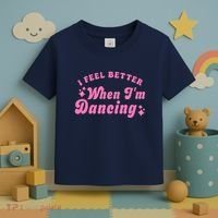 Groovy I Feel Better When IM Dancing Ballet Dancer Girl Toddler T-Shirt thumb 3