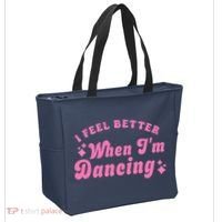 Groovy I Feel Better When IM Dancing Ballet Dancer Girl Tote Bag thumb 2