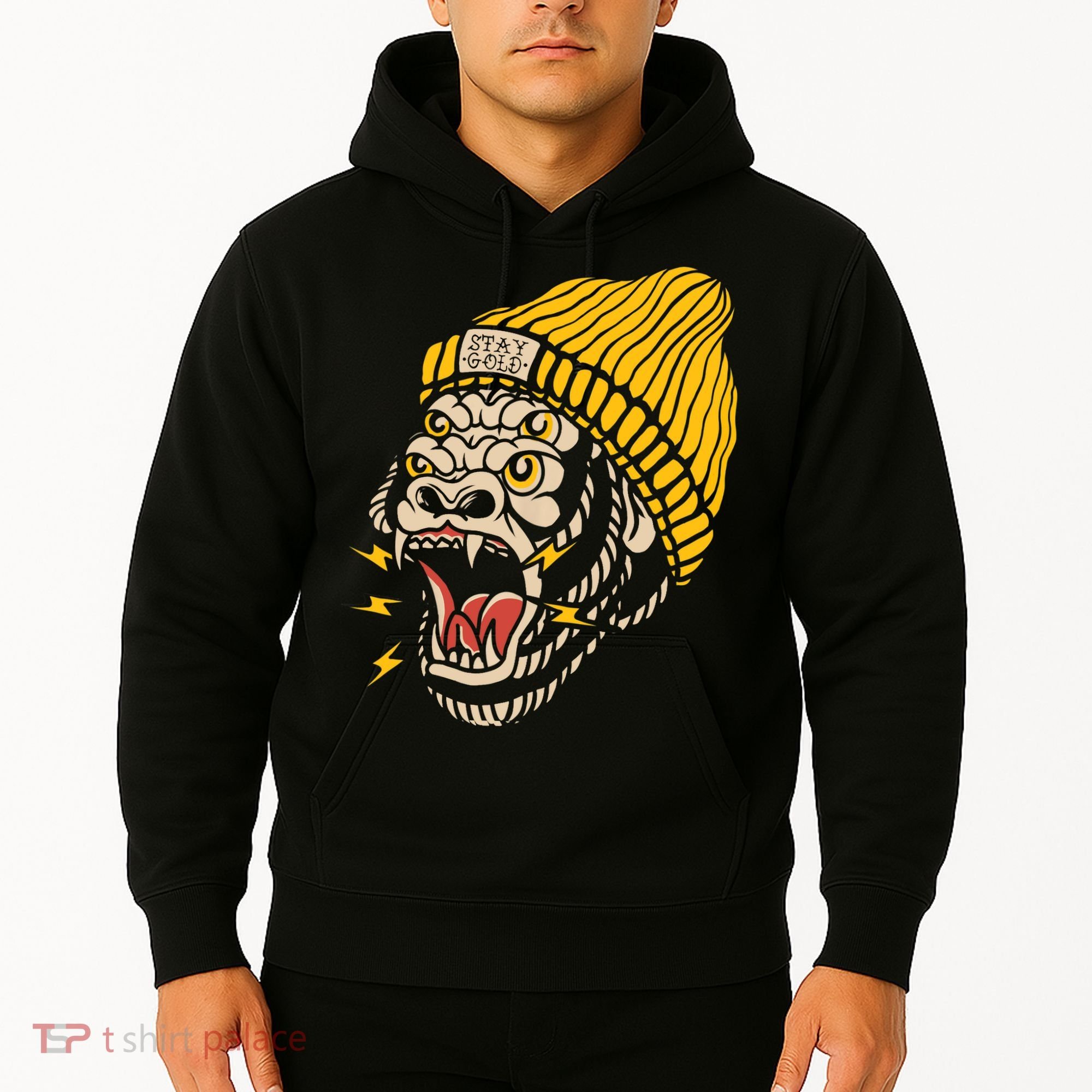 Gorilla Inked Flash Old School Ink Addict Traditional Tattoo Hoodie