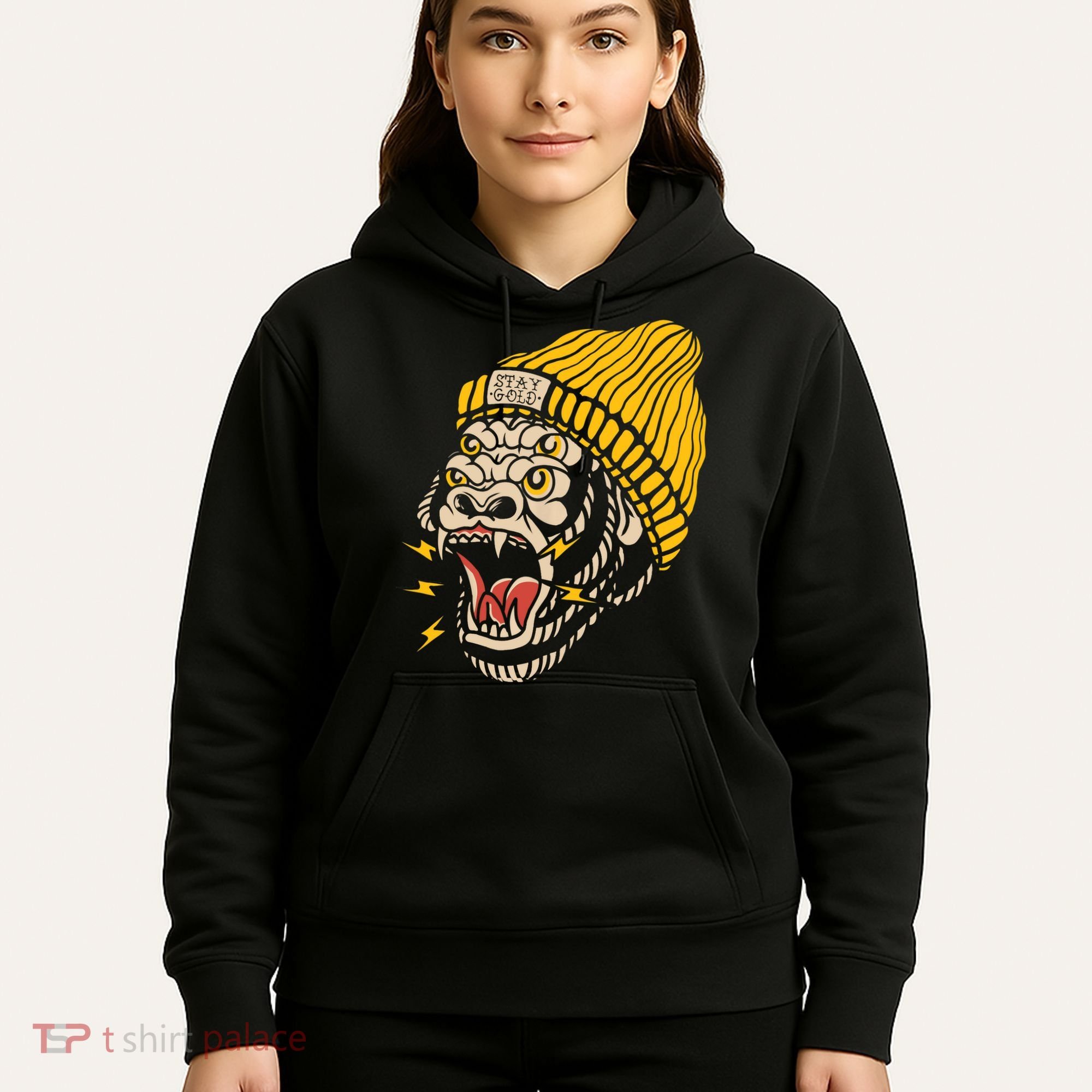 Gorilla Inked Flash Old School Ink Addict Traditional Tattoo Hoodie