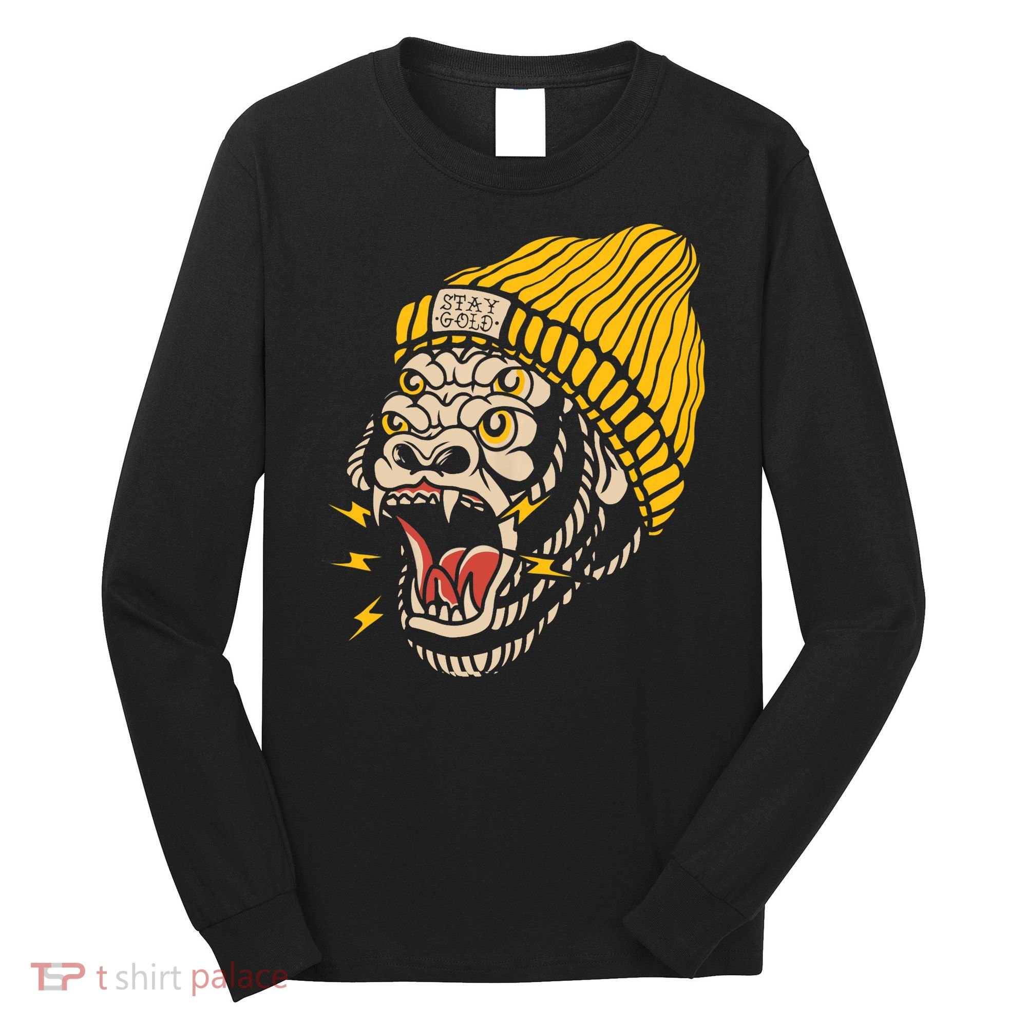 Gorilla Inked Flash Old School Ink Addict Traditional Tattoo Long Sleeve Shirt