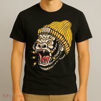 Gorilla Inked Flash Old School Ink Addict Traditional Tattoo T-Shirt thumb 3