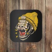 Gorilla Inked Flash Old School Ink Addict Traditional Tattoo Coaster thumb 0