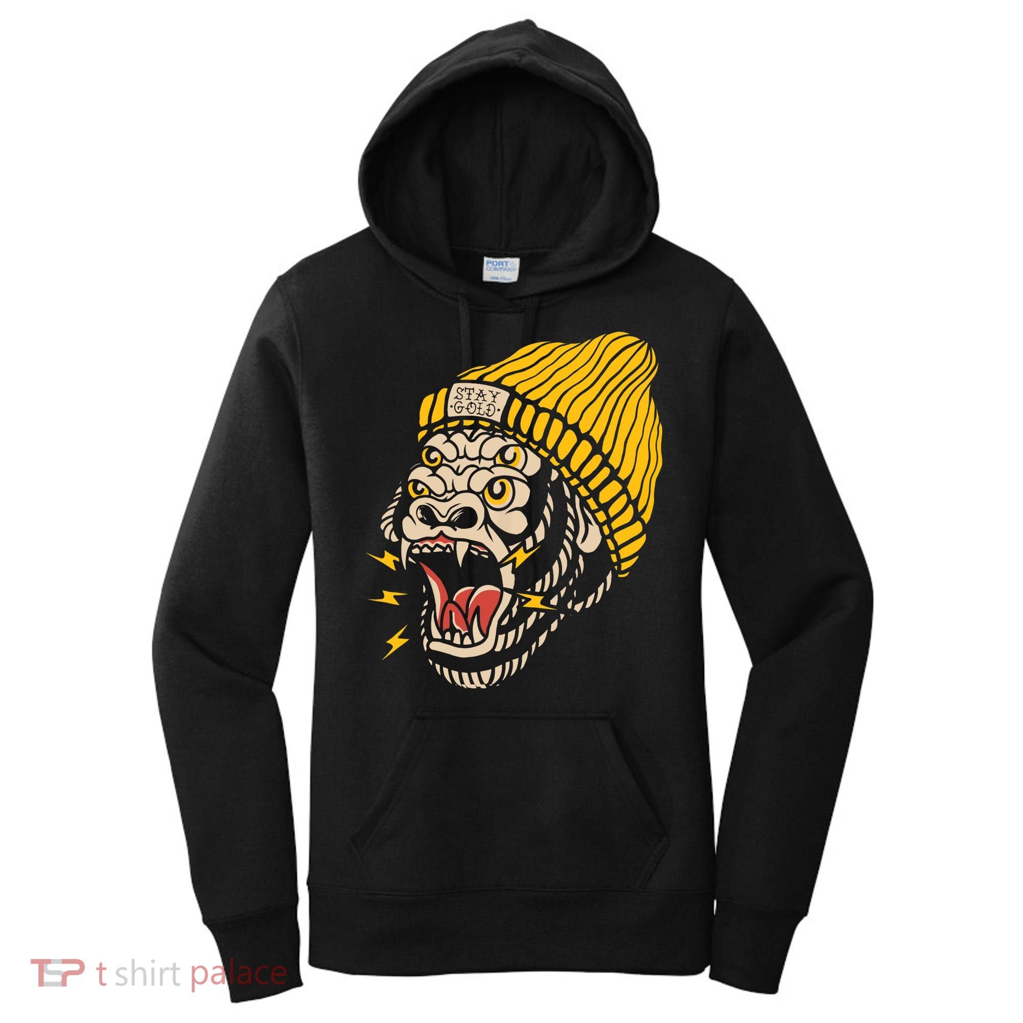 Gorilla Inked Flash Old School Ink Addict Traditional Tattoo Women's Hoodie