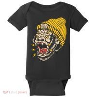 Gorilla Inked Flash Old School Ink Addict Traditional Tattoo Baby Bodysuit thumb 0