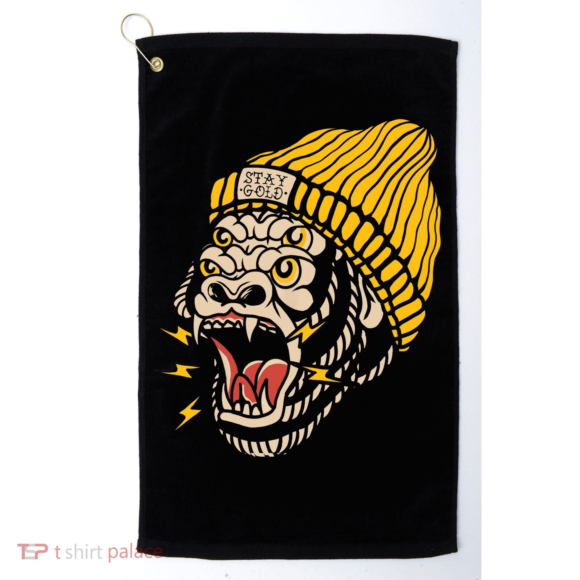 Gorilla Inked Flash Old School Ink Addict Traditional Tattoo Golf Towel