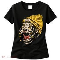 Gorilla Inked Flash Old School Ink Addict Traditional Tattoo Women's T-Shirt thumb 0