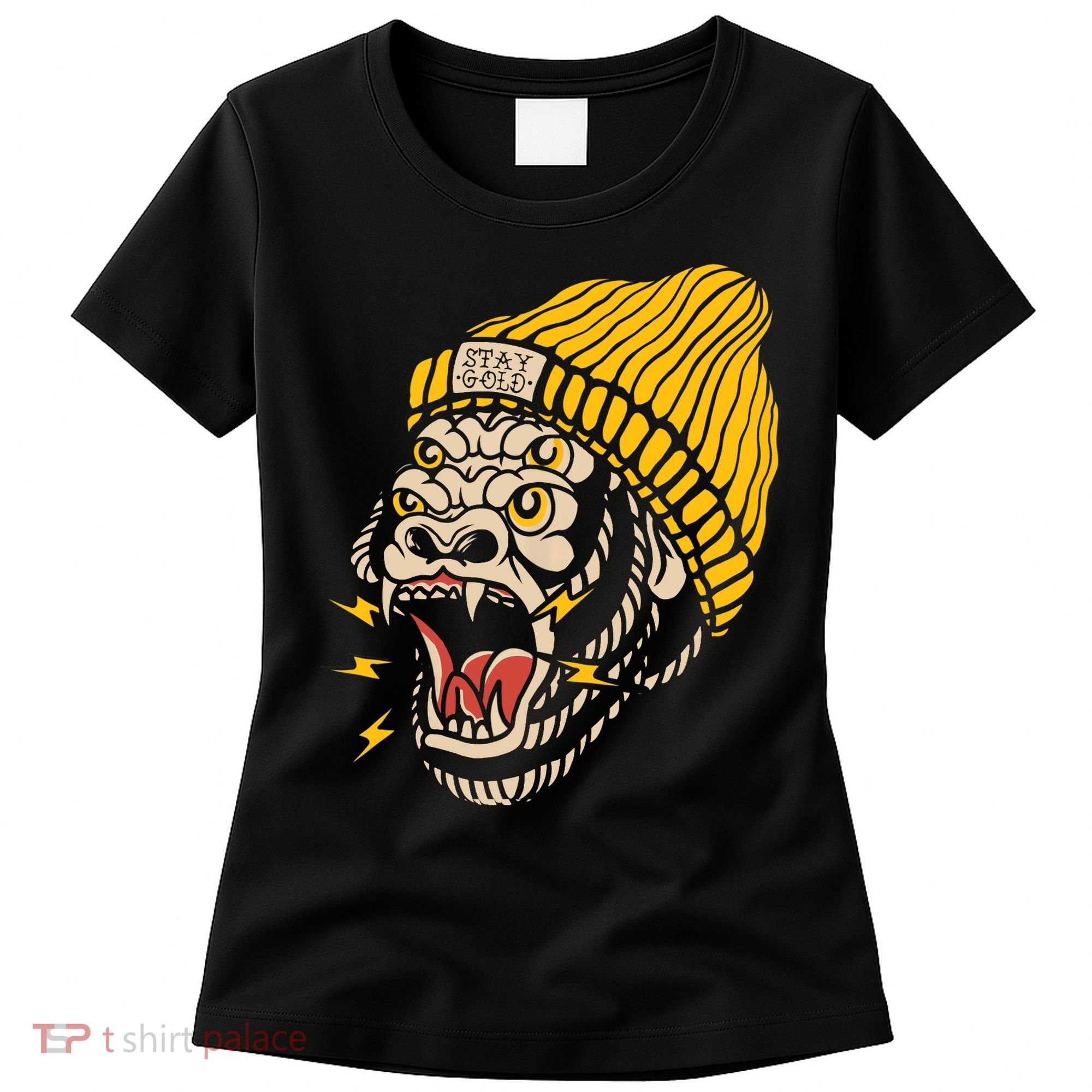 Gorilla Inked Flash Old School Ink Addict Traditional Tattoo Women's T-Shirt