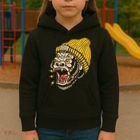 Gorilla Inked Flash Old School Ink Addict Traditional Tattoo Kids Hoodie thumb 3