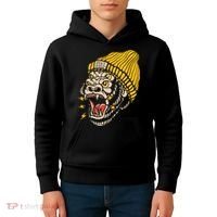 Gorilla Inked Flash Old School Ink Addict Traditional Tattoo Kids Hoodie thumb 4