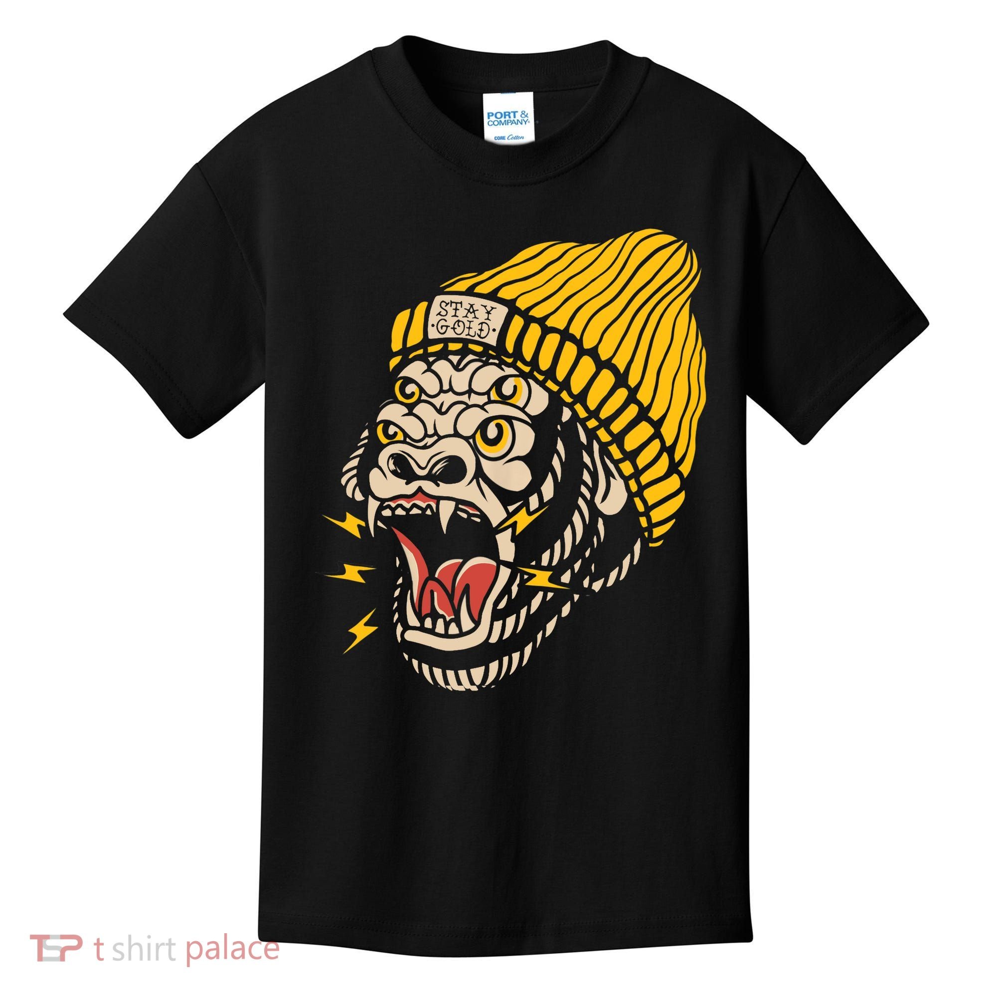 Gorilla Inked Flash Old School Ink Addict Traditional Tattoo Kids T-Shirt
