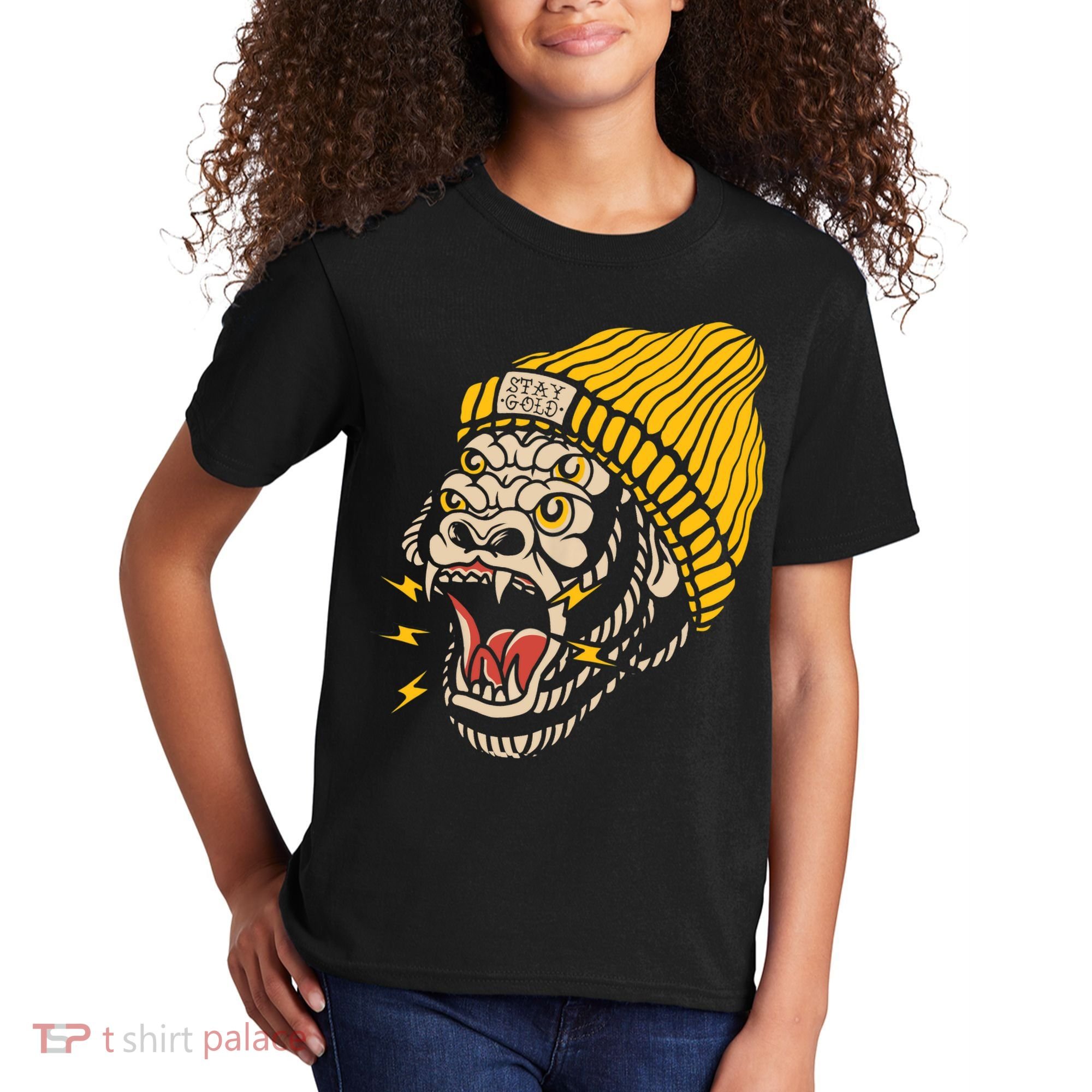 Gorilla Inked Flash Old School Ink Addict Traditional Tattoo Kids T-Shirt