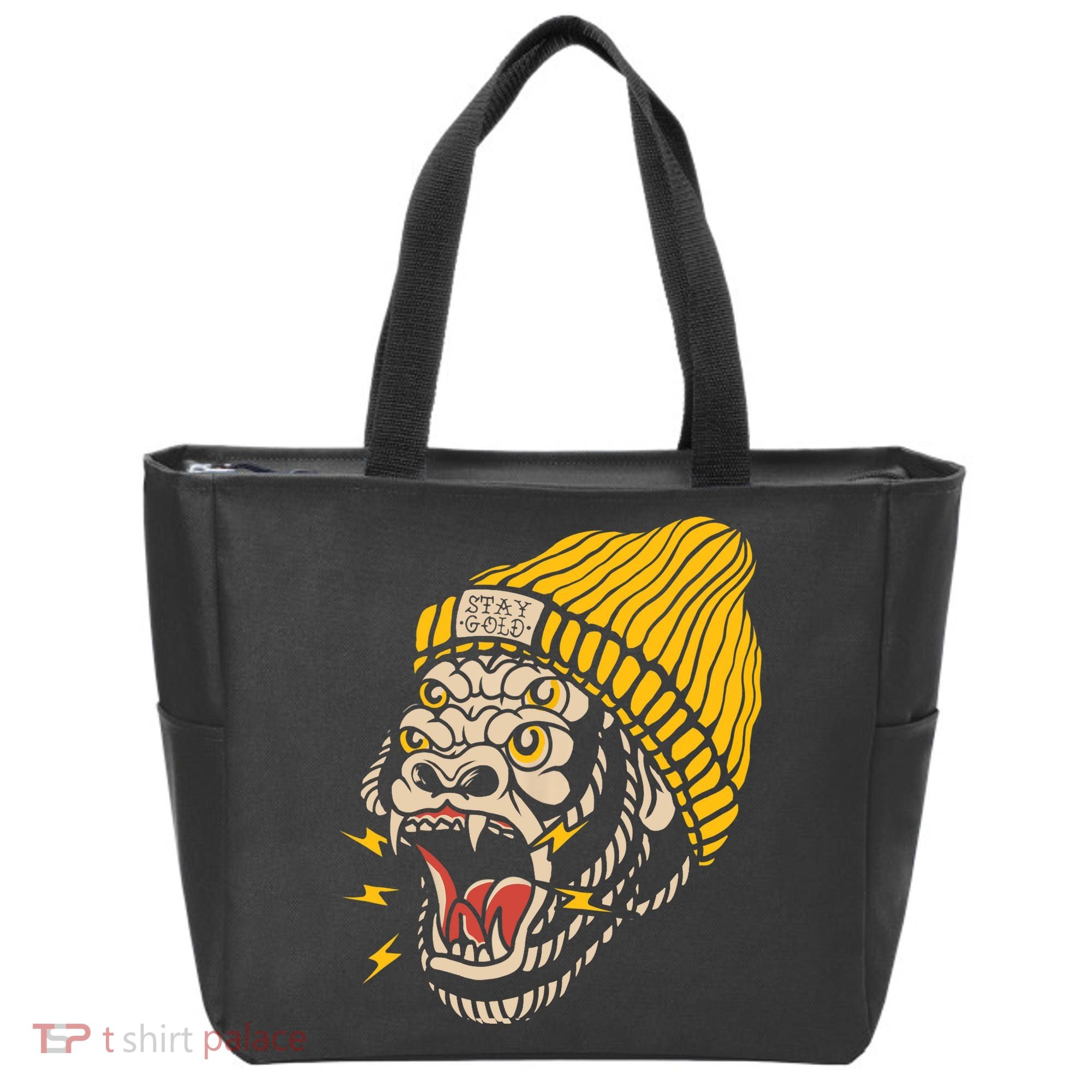 Gorilla Inked Flash Old School Ink Addict Traditional Tattoo Tote Bag