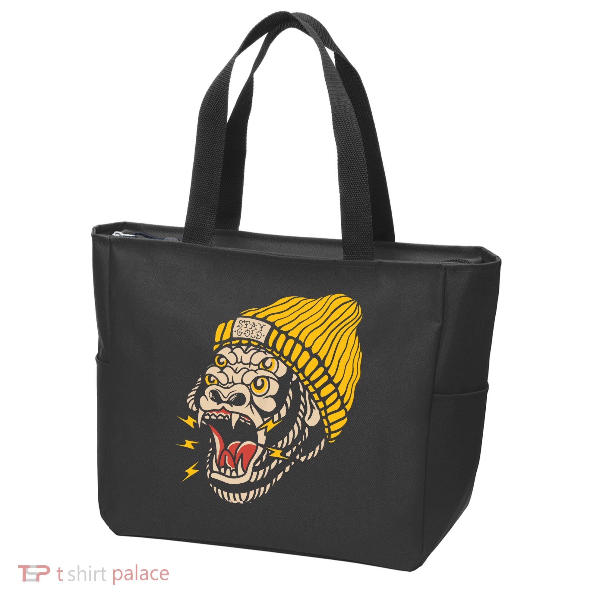 Gorilla Inked Flash Old School Ink Addict Traditional Tattoo Tote Bag