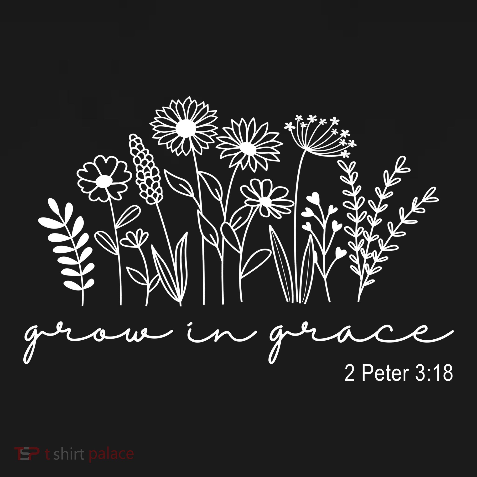 Grow In Grace 2 Peter 3:18 Floral Women's Tank Top