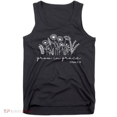 Grow In Grace 2 Peter 3:18 Floral Tank Top