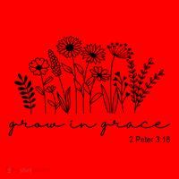 Grow In Grace 2 Peter 3:18 Floral Santa Hat thumb 1