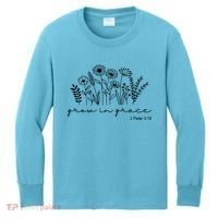 Grow In Grace 2 Peter 3:18 Floral Kids Long Sleeve Shirt thumb 0