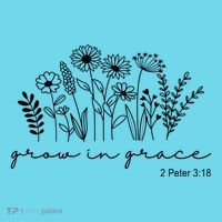 Grow In Grace 2 Peter 3:18 Floral Kids Long Sleeve Shirt thumb 2