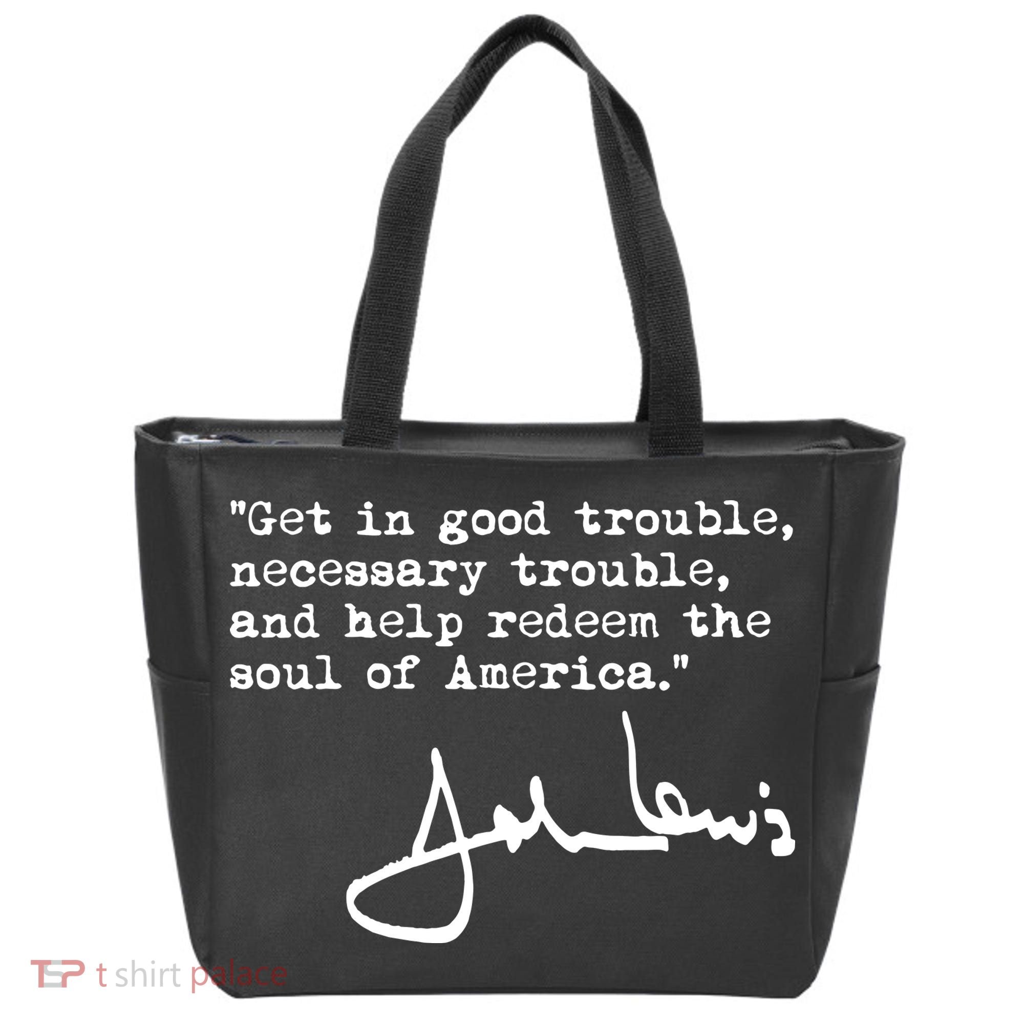 Get In Good Necessary Trouble John Lewis Social Justice Gift Tote Bag