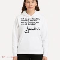 Get In Good Necessary Trouble John Lewis Social Justice Gift Hoodie thumb 5