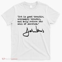 Get In Good Necessary Trouble John Lewis Social Justice Gift T-Shirt thumb 0
