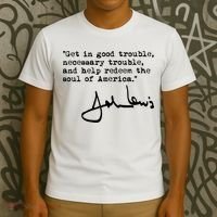 Get In Good Necessary Trouble John Lewis Social Justice Gift T-Shirt thumb 3
