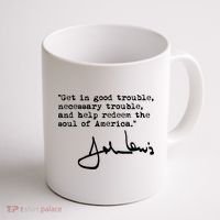Get In Good Necessary Trouble John Lewis Social Justice Gift Coffee Mug thumb 1