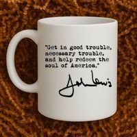 Get In Good Necessary Trouble John Lewis Social Justice Gift Coffee Mug thumb 2