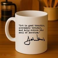 Get In Good Necessary Trouble John Lewis Social Justice Gift Coffee Mug thumb 4