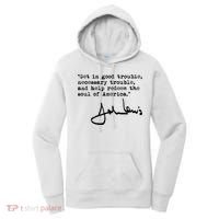 Get In Good Necessary Trouble John Lewis Social Justice Gift Women's Hoodie thumb 0
