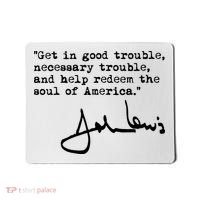 Get In Good Necessary Trouble John Lewis Social Justice Gift Mousepad thumb 0
