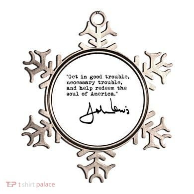 Get In Good Necessary Trouble John Lewis Social Justice Gift Ornament