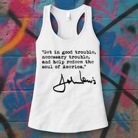 Get In Good Necessary Trouble John Lewis Social Justice Gift Women's Tank Top thumb 3
