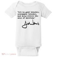 Get In Good Necessary Trouble John Lewis Social Justice Gift Baby Bodysuit thumb 0