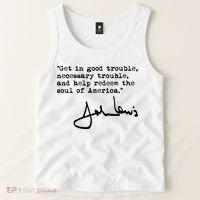 Get In Good Necessary Trouble John Lewis Social Justice Gift Tank Top thumb 2