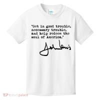 Get In Good Necessary Trouble John Lewis Social Justice Gift Kids T-Shirt thumb 0
