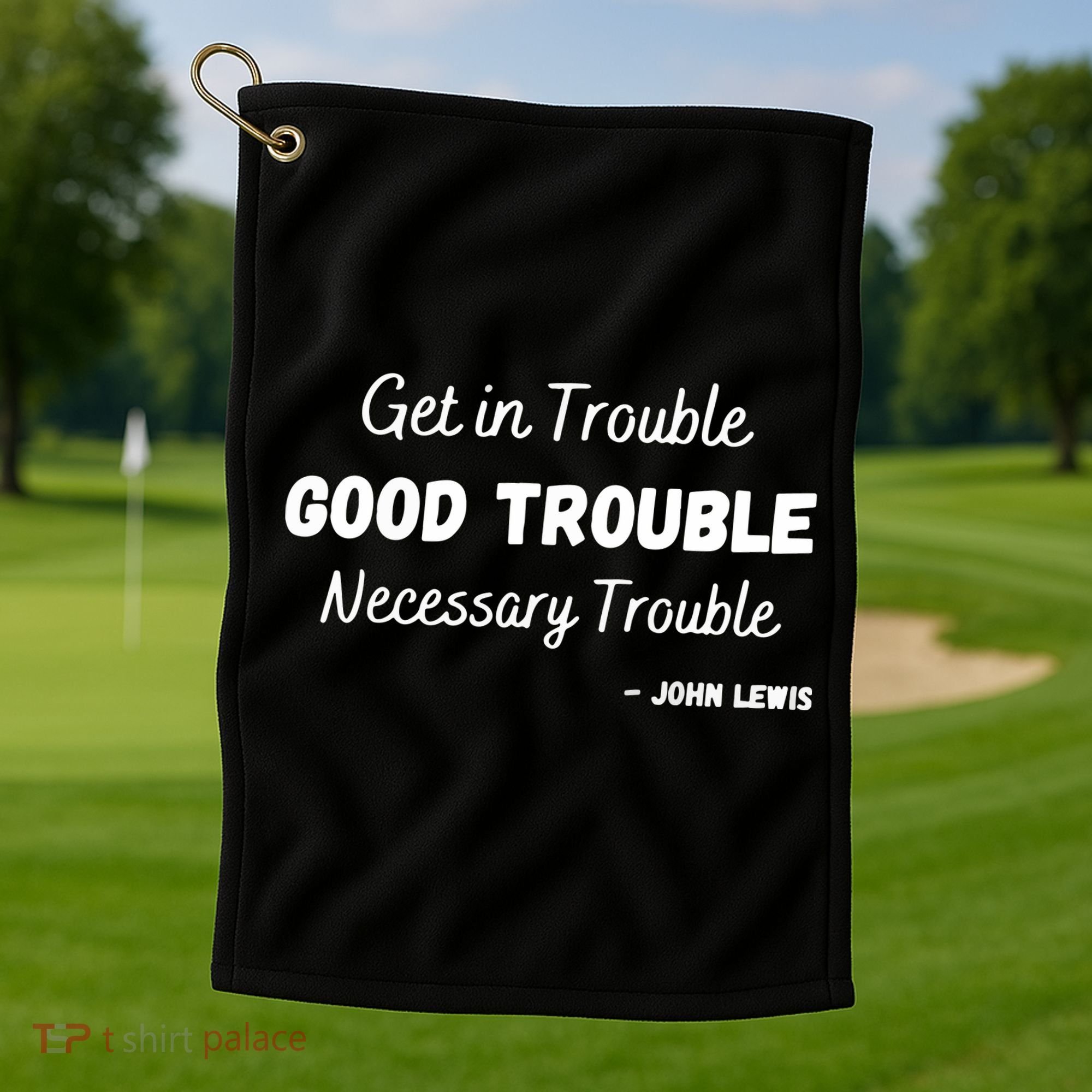 Get In Good Necessary Trouble Civil Rights John Lewis Golf Towel