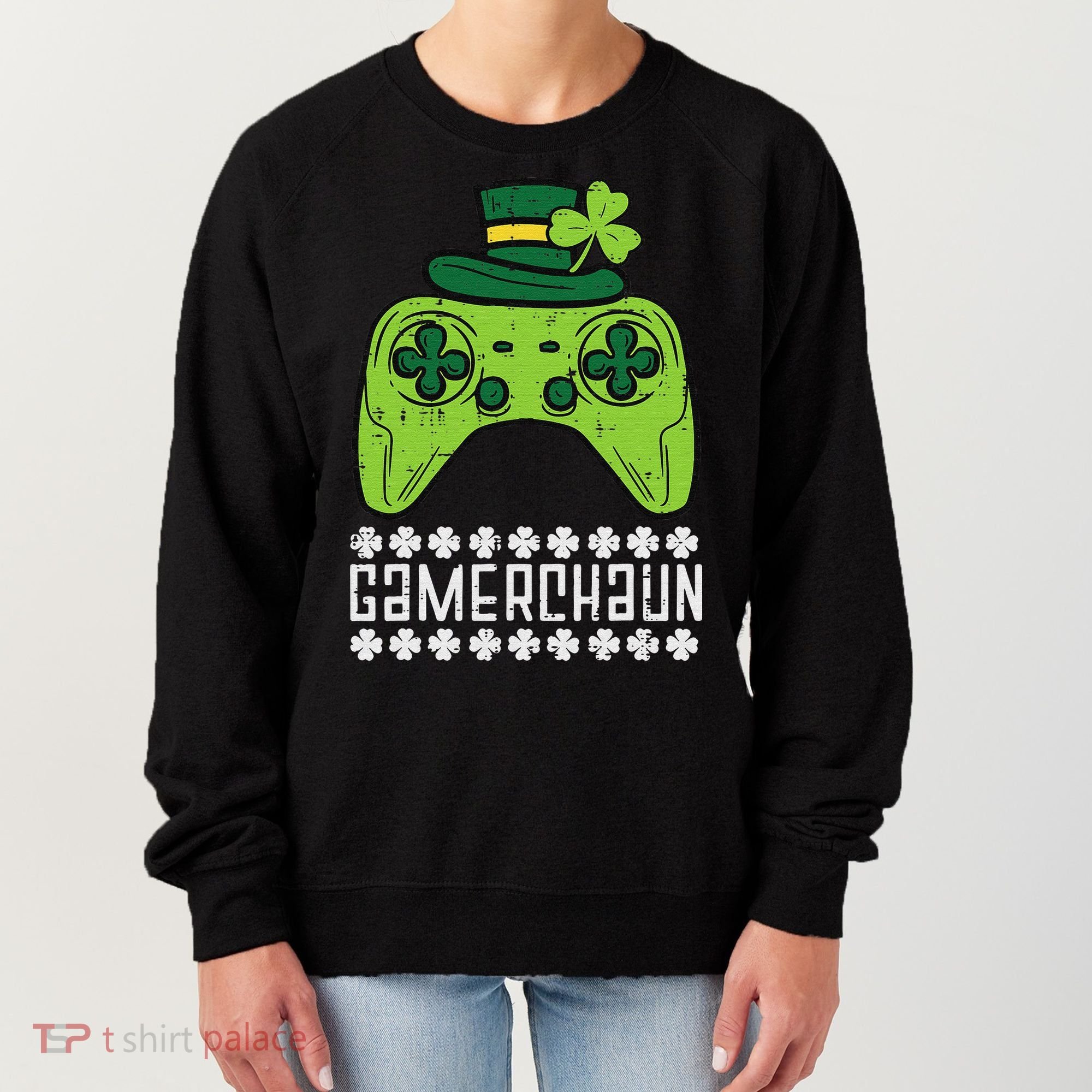 Gamerchaun Irish Gamer Paddys St Patrick Day Women's Sweatshirt