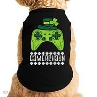 Gamerchaun Irish Gamer Paddys St Patrick Day Doggie Tank thumb 0