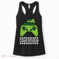 Gamerchaun Irish Gamer Paddys St Patrick Day Women's Tank Top thumb 0