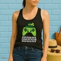 Gamerchaun Irish Gamer Paddys St Patrick Day Women's Tank Top thumb 2