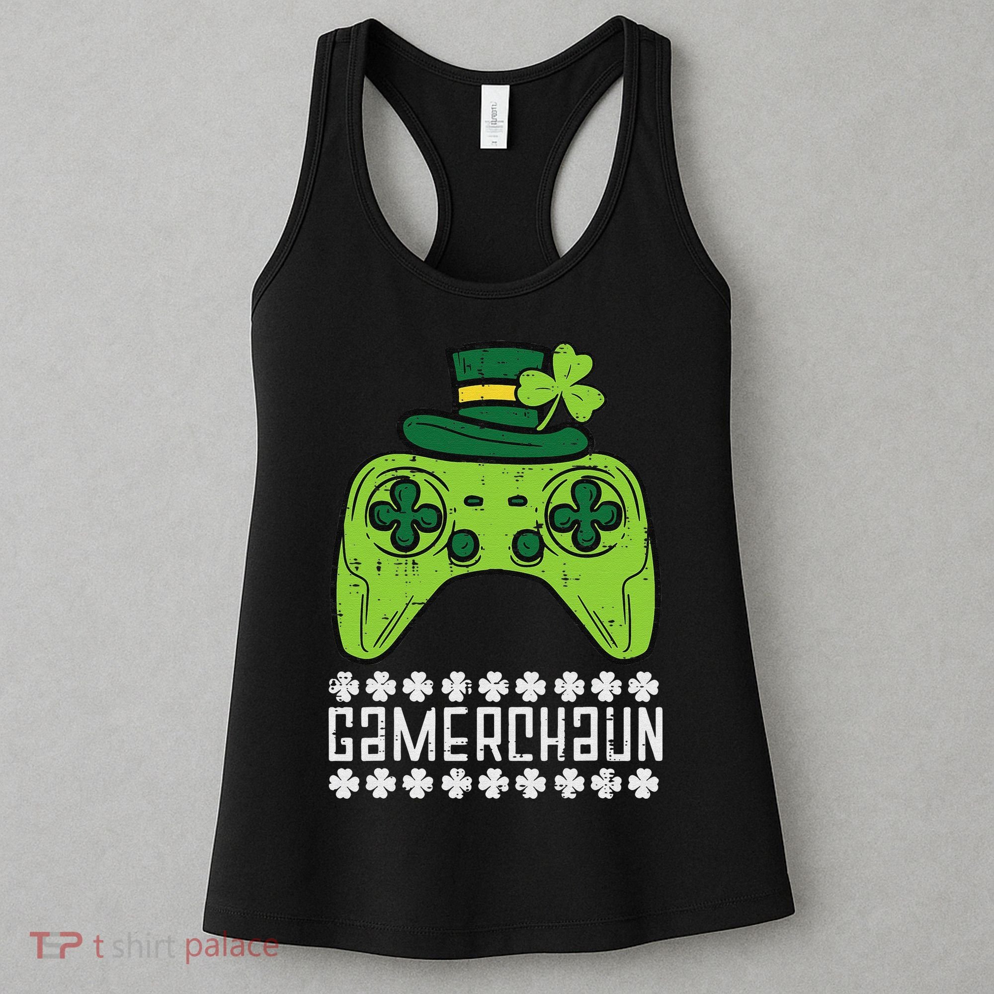 Gamerchaun Irish Gamer Paddys St Patrick Day Women's Tank Top