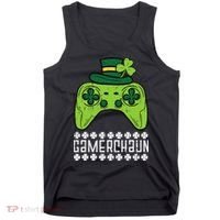 Gamerchaun Irish Gamer Paddys St Patrick Day Tank Top thumb 0