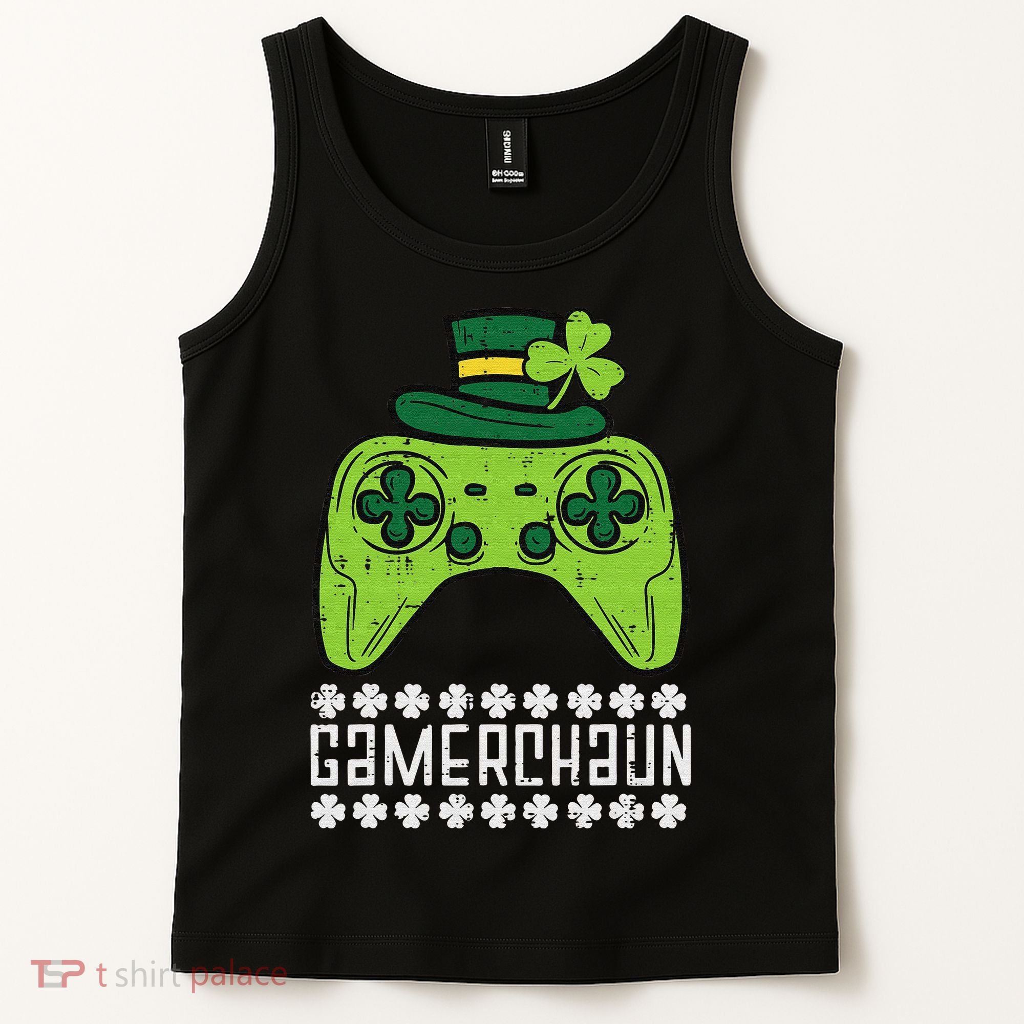 Gamerchaun Irish Gamer Paddys St Patrick Day Tank Top