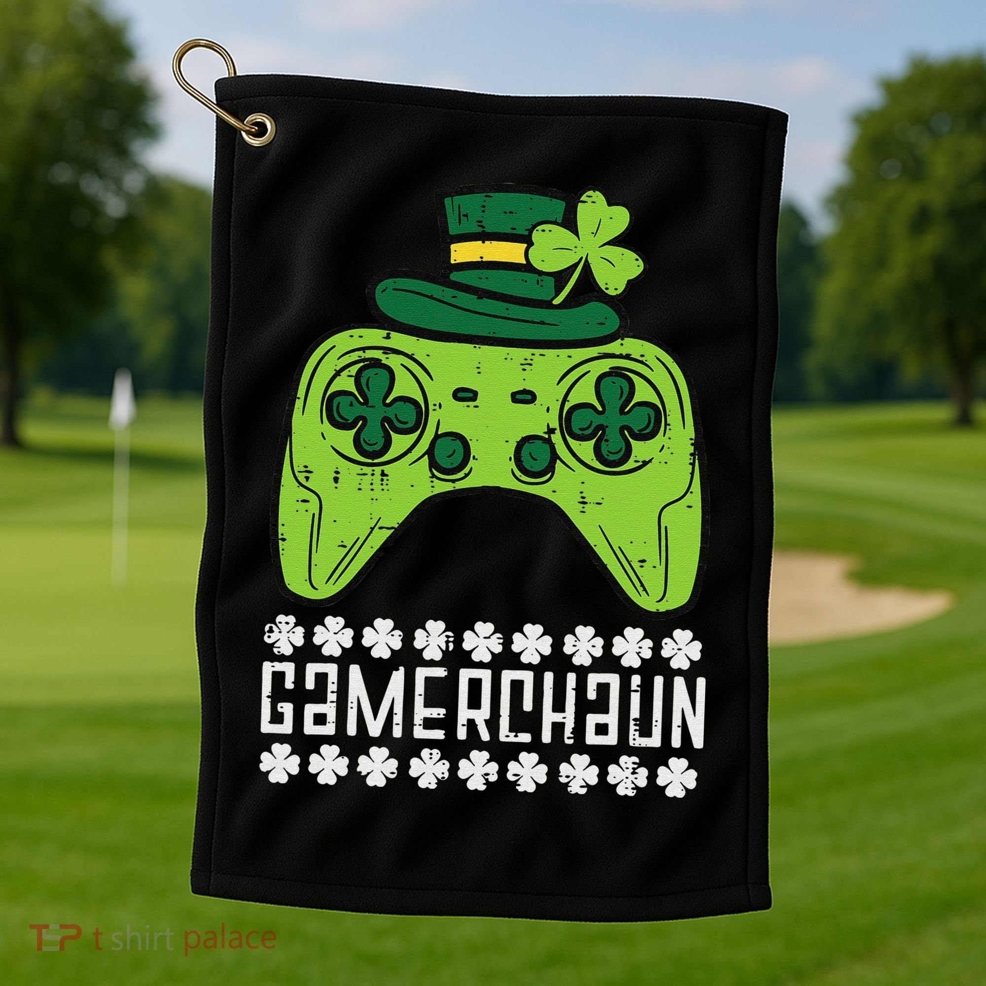 Gamerchaun Irish Gamer Paddys St Patrick Day Golf Towel