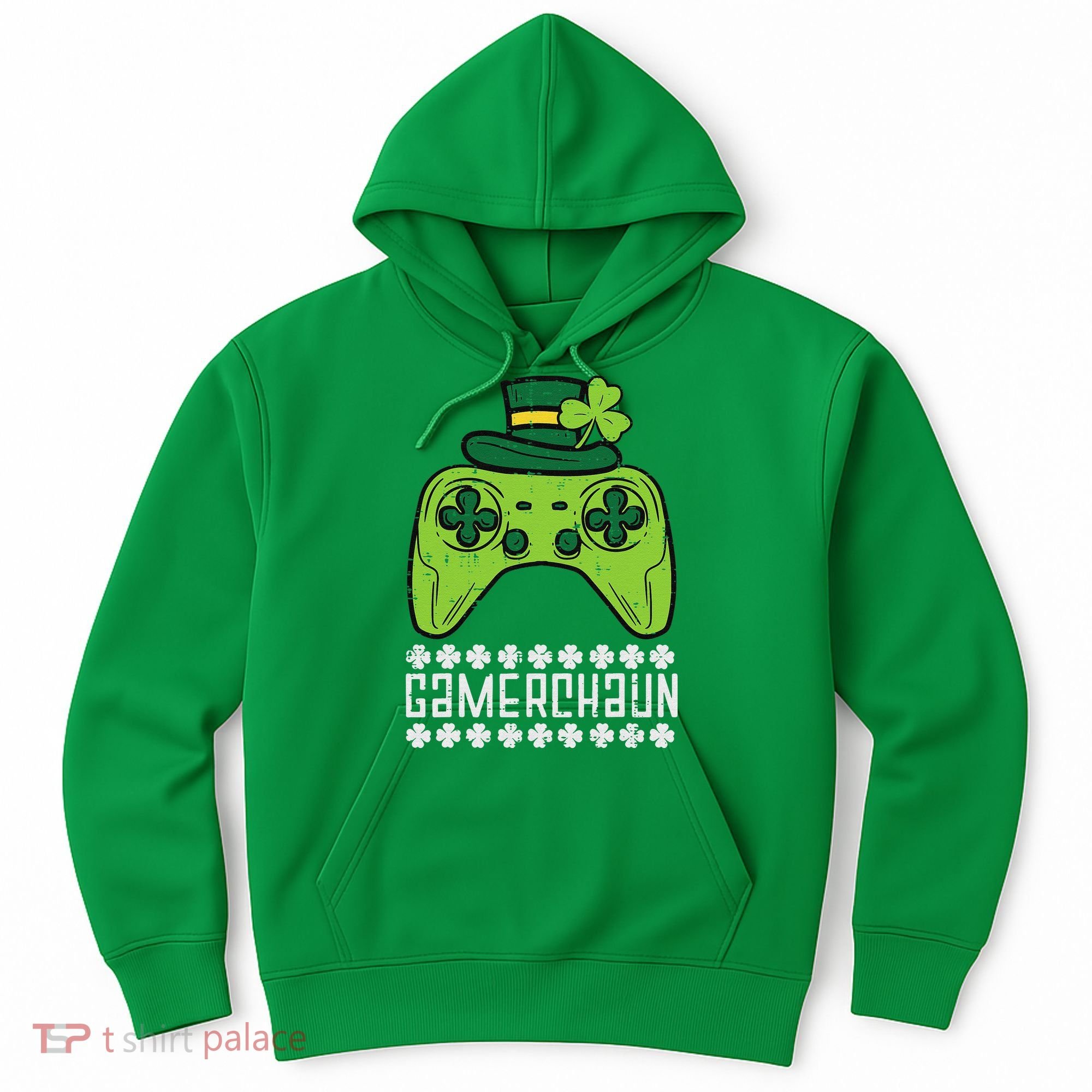 Gamerchaun Irish Gamer Paddys St Patrick Day Hoodie