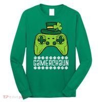 Gamerchaun Irish Gamer Paddys St Patrick Day Long Sleeve Shirt thumb 0