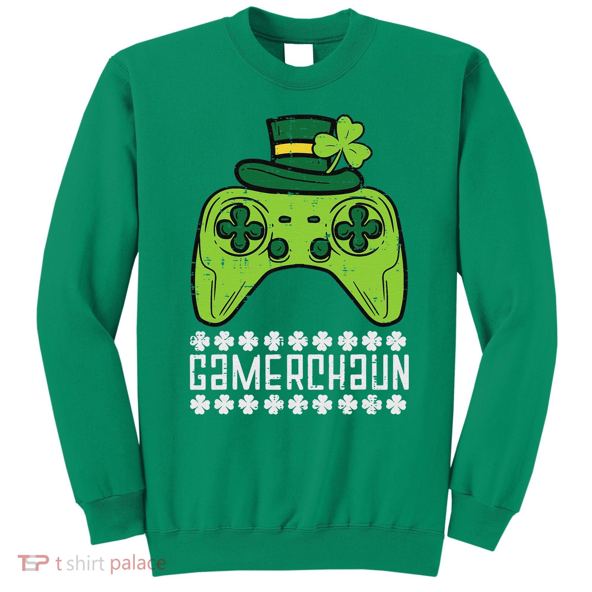 Gamerchaun Irish Gamer Paddys St Patrick Day Sweatshirt