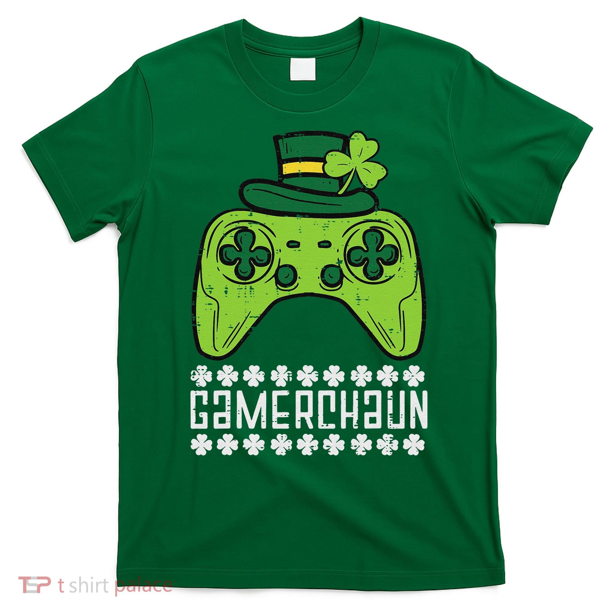 Gamerchaun Irish Gamer Paddys St Patrick Day T-Shirt